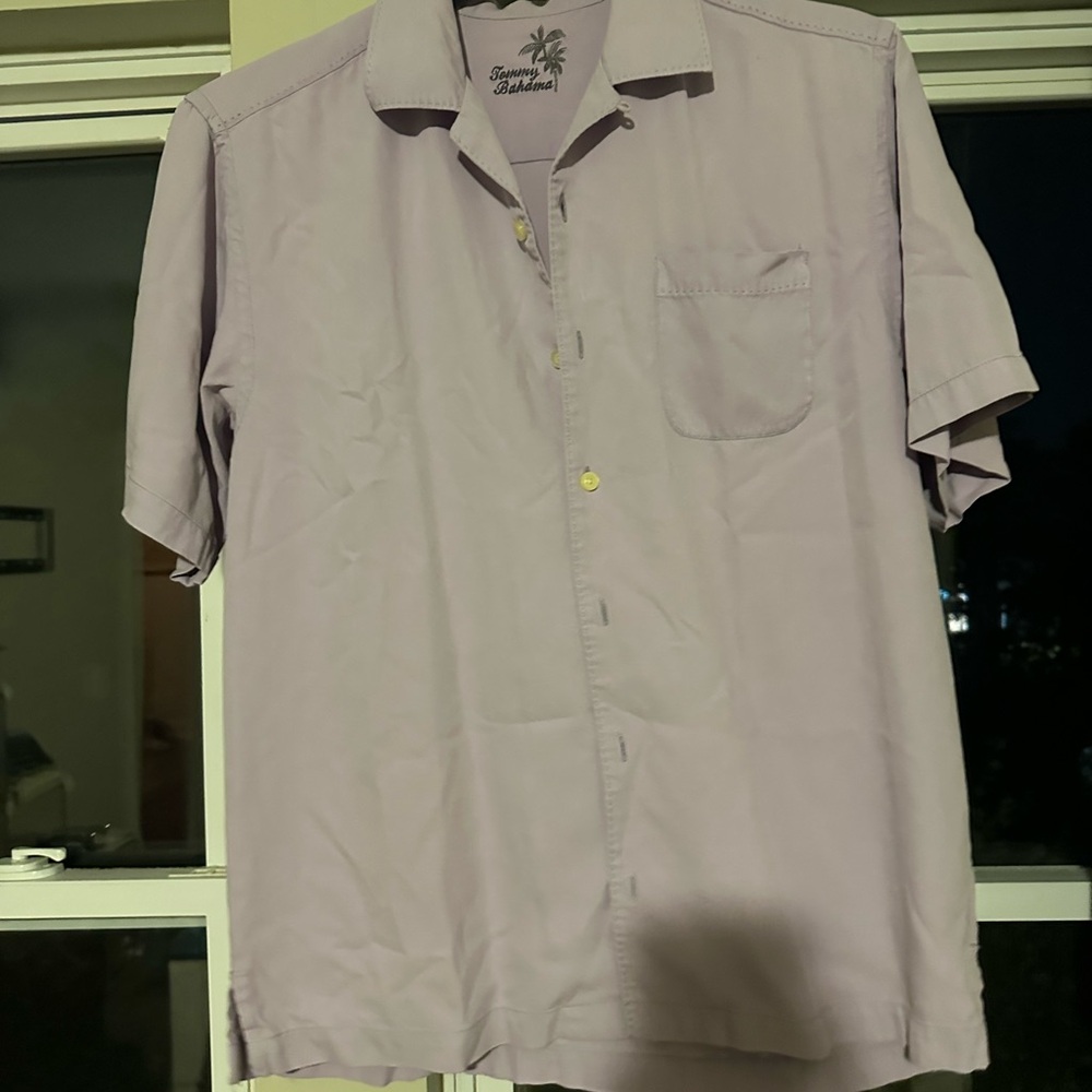Tommy Bahama Light Purple Men's Casual Shirt- M